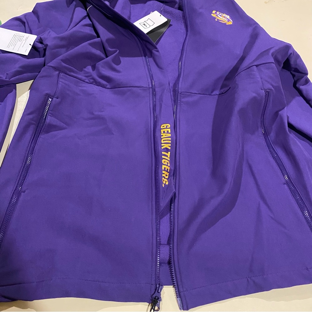 Louisiana State Tigers Jacket Women's Large Purple NikeFull Zip Sideline LSU New - Picture 6 of 8
